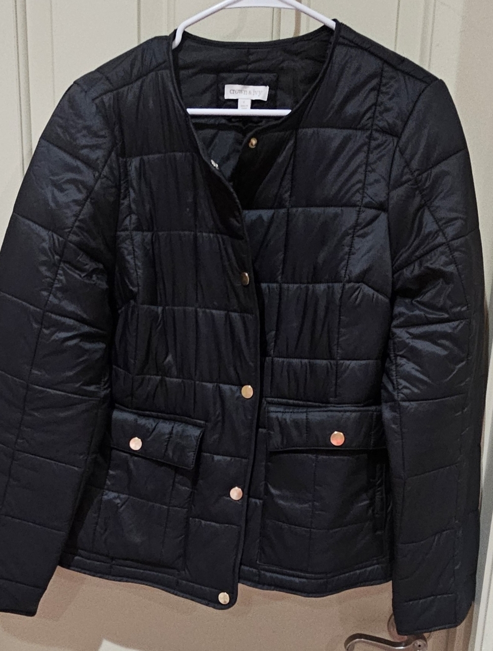 Crown And IVY  Puffer Jacket Women Size Large
